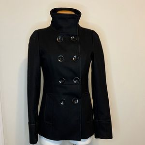 Steve Madden- black military jacket, XS, double breasted.